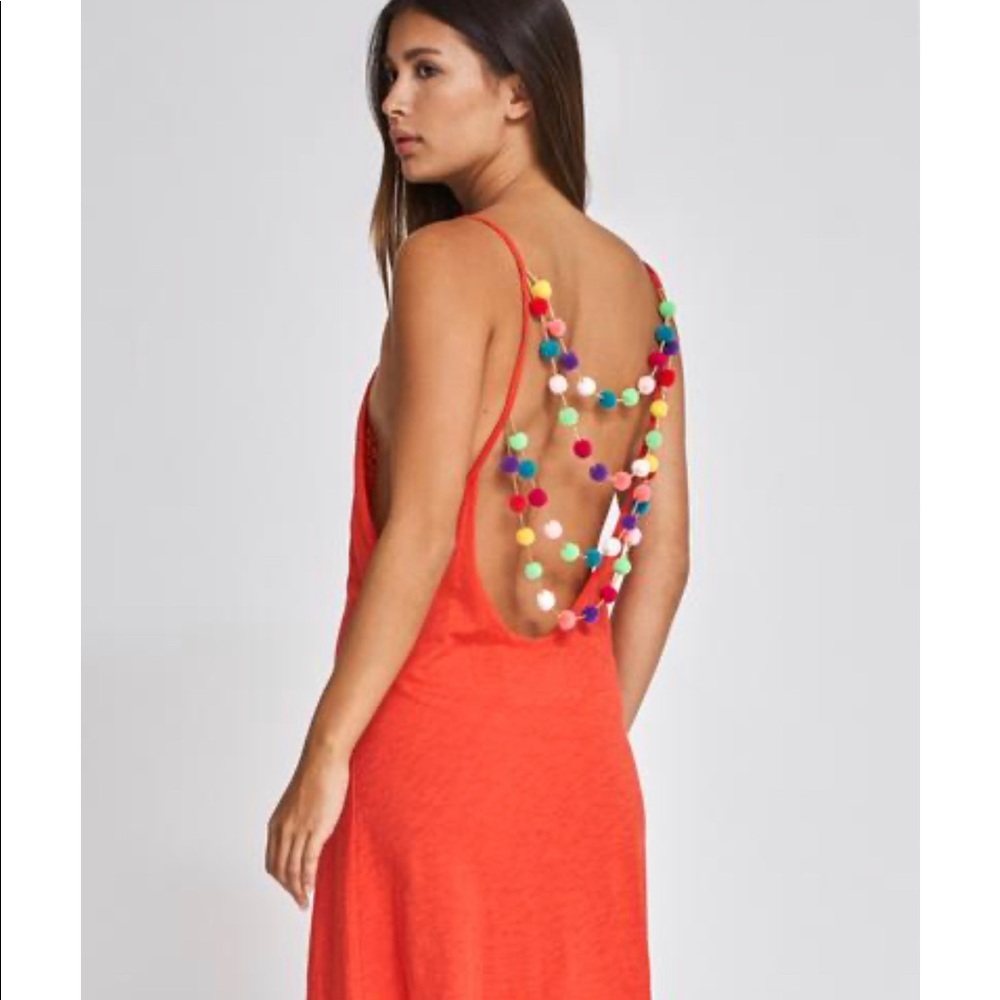 Pitusa Mini Pom Pom Necklace Dress